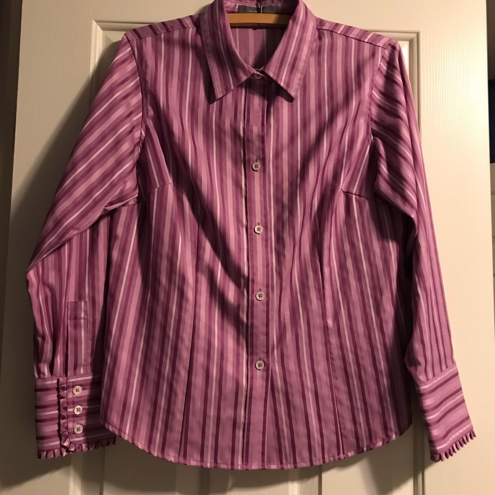 Purple and Pink Striped blouse
